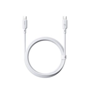 Cabo Type-C p/ Type-C Silky Series Fast Charging 100W Baseus Branco - 1M